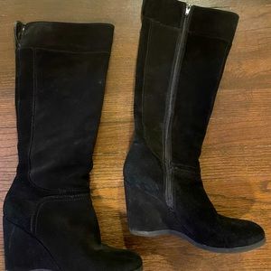 Nine West Suede Wedge Boots